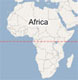 A hora em diferentes cidades e países de África